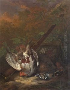 Jagdstillleben Mit Erlegten Vogeln by Johannes Josephus Ignatius van Straaten