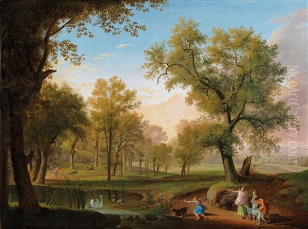 A Campagna Landscape With Diana And Her Nymphs At The Hunt - view 1