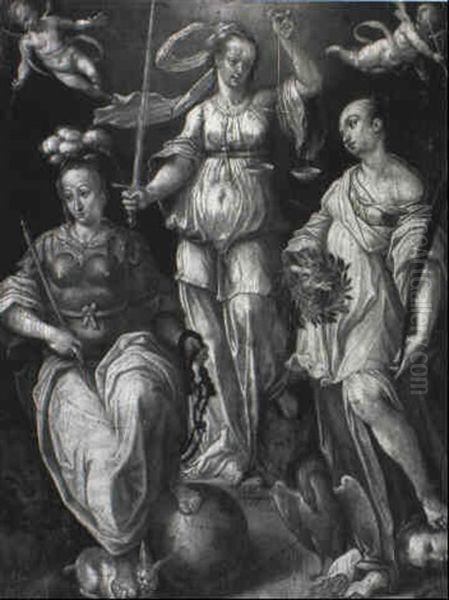Allegories Of Justice, Fortitude And Fame - view 1