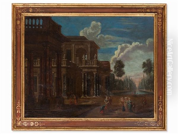 Palace With Courtiers - view 1