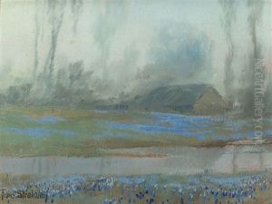 Bluebonnets At Dusk by Franz Strahalm