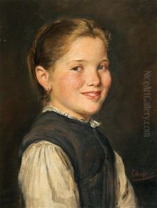 Girl In Traditional Costume by Josef Straka