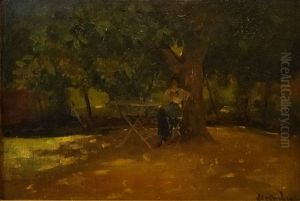 In The Garden Of The House by Ipolit Strambulescu (Strambu)