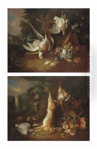 Nature Morte Au Gibier Suspendus; Nature Morte Au Lapin (2 Works) by Tobias Stranovius