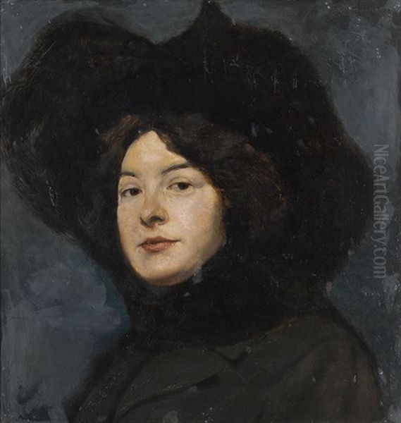 Portrat Einer Dame Mit Hut - view 1