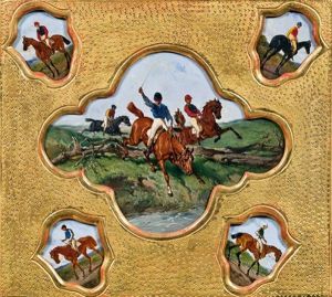Jockeys (5 Works In 1 Frame) by Anton (Josef A.) Strassgschwandtner