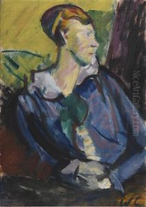 Portrat Frau R (frau Reisner) (+ Another, Verso) by William Straube