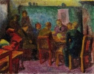 Sitzende Figuren An Einem Tisch Sitzende Figuren An Einem Tisch