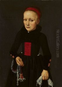 Portrait Of A Young Lady by Lorenz Strauch