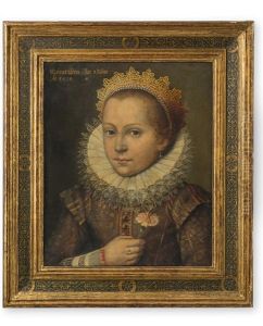 Portrait Einer Jungen Patrizierin Mit Nelke