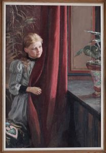 Flicka Vid Fonster by Fanny Brate