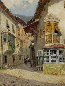 Gasse In Clausen (sudtirol) by Stephanie Von Strechine