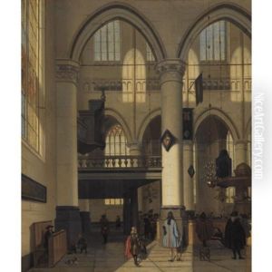 Interior Of The Oude Kerk, Amsterdam by Hendrick van Streeck
