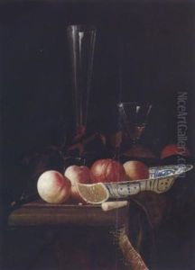 Stilleben Mit Obst, Schale Und Zwei Glasern by Hendrick van Streeck