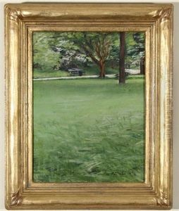 Woman On A Park Bench by Frank Street