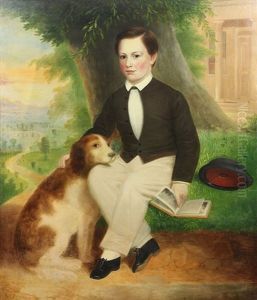 Portrait Of A Boy And His Dog