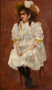 Portrait Of A Young Girl by Arthur Streeton
