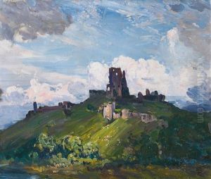Corfe Castle by Arthur Streeton