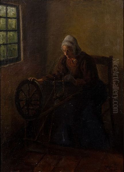 Interior With Spinning Wheel, Holland - view 1