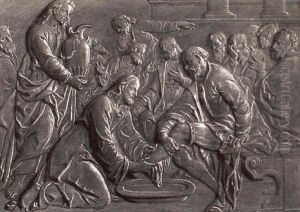 Fuswaschung Christi by Josef Leopold Strickner