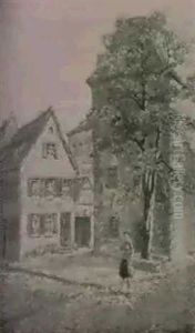 Landau, Hauserpartie Mit Dem Galeerenturm by Heinrich Strieffler