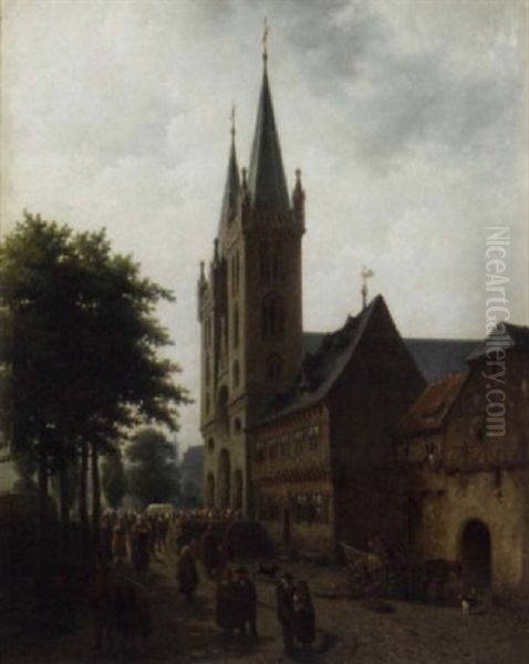 A Congregation Leaving Church, Germany - view 1