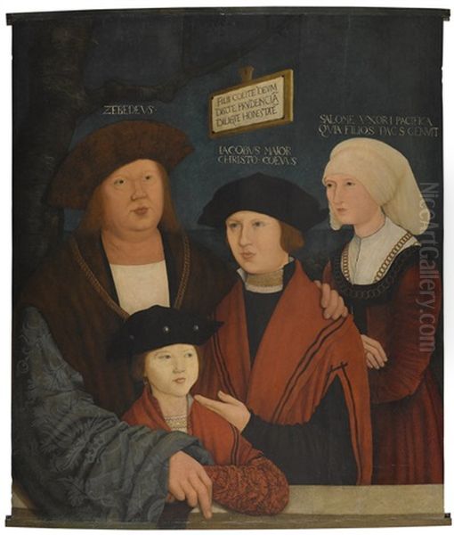 A Portrait Of Johannes Cuspinian, With His Second Wife Agnes, And His Sons From His First Marriage Sebastian Felix And Nicolaus Christostomus - view 1