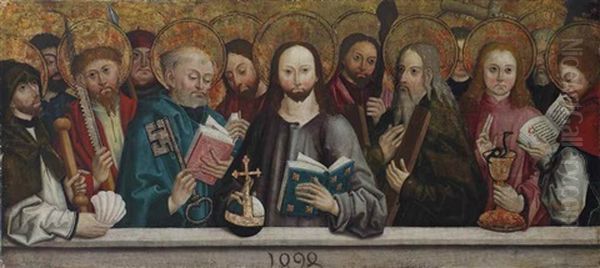 A Predella: Christ And The Twelve Apostles - view 1