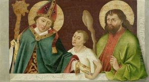 Hl. Christophorus Mit Christuskind Und Laurentius, Hl. Martin Mit Bettler Und Judas Thaddaus (2 Works)
