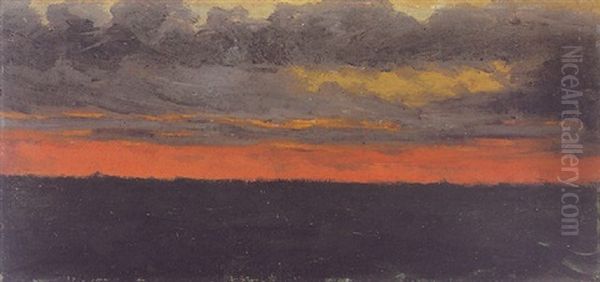Efter Solnedgang Under Ovader Pa Hafvet - view 1