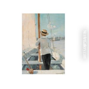 La Promenade En Bateau by Andre-Alfred Smith de Strnburg