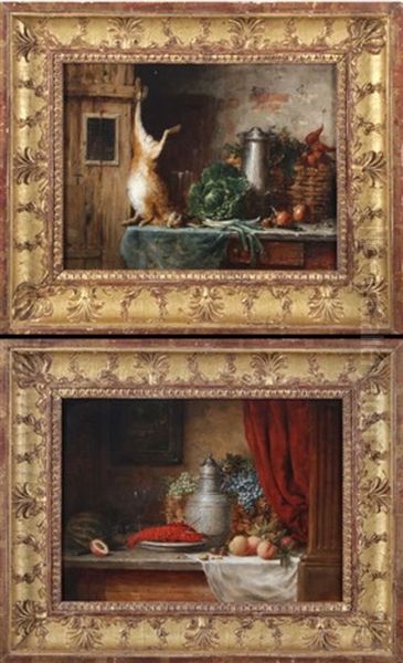 Two Still Life Scenes With Hare And Lobster - view 1