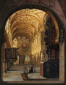 Frederiksborg Slotskirke Ved Sildig Eftermiddag, Seet Fra Chorstolene Bag Alteret