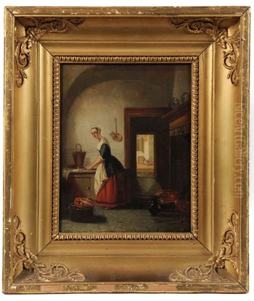 Maid At Work In Kitchen - view 1