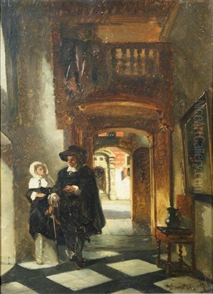 Couple In 17th Century Clothes - view 1
