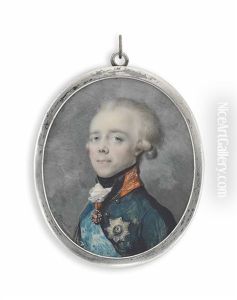 Paul I (1754-1801), Tsar Of Russia, In The Uniform Of The Preobrajensky Regiment, Blue Coat With Red Collar