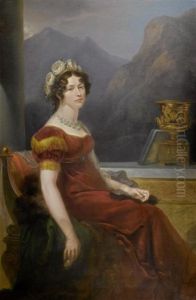 Portrait Von Wilhelmine Grafin Zu Munster, Sitzend Vor Einem Fenster Mit Der Vermeilvase In Campana Form