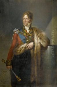 Portrait Von Ernst Friedrich Herbert Graf Zu Munster by Eduard (Peter Eduard) Stroehling