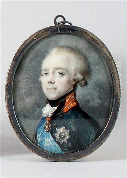 Paul Ier, Tsar De Russie, En Uniforme, Portant La Plaque Et Le Cordon De L'ordre De Saint-andre Et En Sautoir L'ordre De Saint Alexandre Newski - view 1