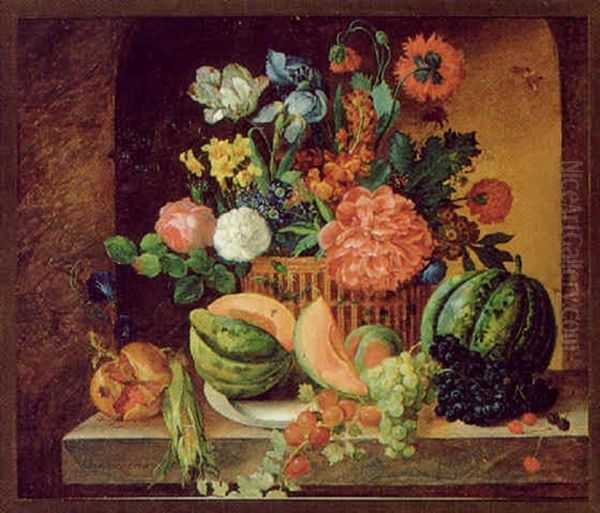 Stilleben Von Blumen Und Fruchten - view 1