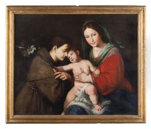 Madonna Col Bambino E Sant'antonio by Ermanno Stroiffi