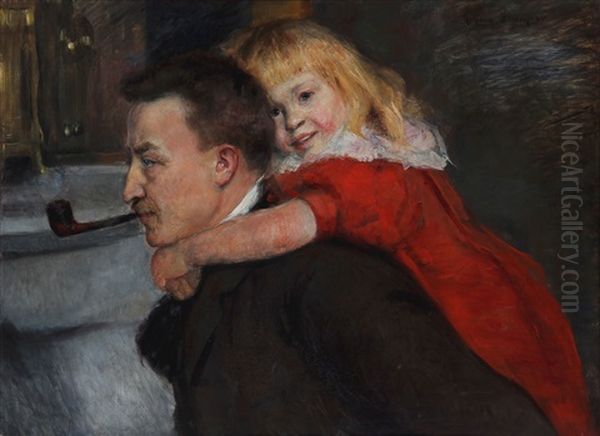 Danish Ophthalmologist Marius Tscherning And His Son Henri - view 1