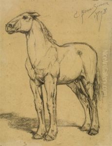 Etude De Cheval by Casimir Brau-Simon