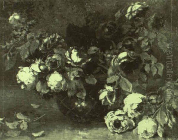 Rosenstraus In Einer Bauchigen Vase - view 1