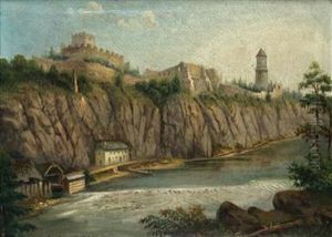 Blick Auf Die Burg Zvikov by Vilem Stroeminger