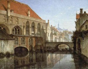 Gezicht Aan Het Oud Sint-janshopitaal Te Brugge