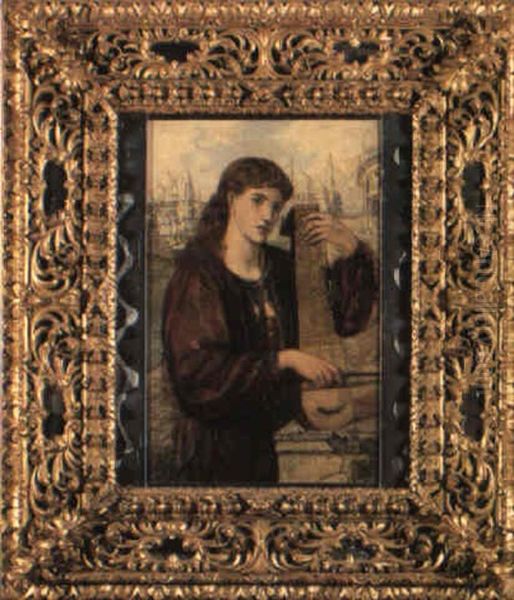 Figura Femminile Con Strumento Musicale - view 1
