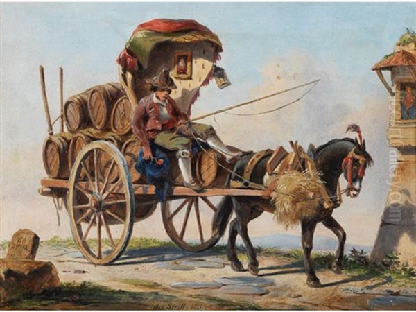Weintransport Auf Der Via Appia/ Rom - view 1