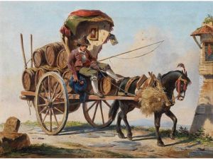 Weintransport Auf Der Via Appia/ Rom