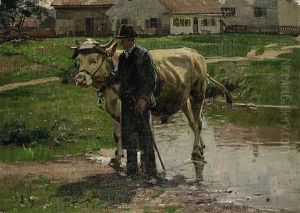 Bauer Mit Ochse by Otto Struetzel